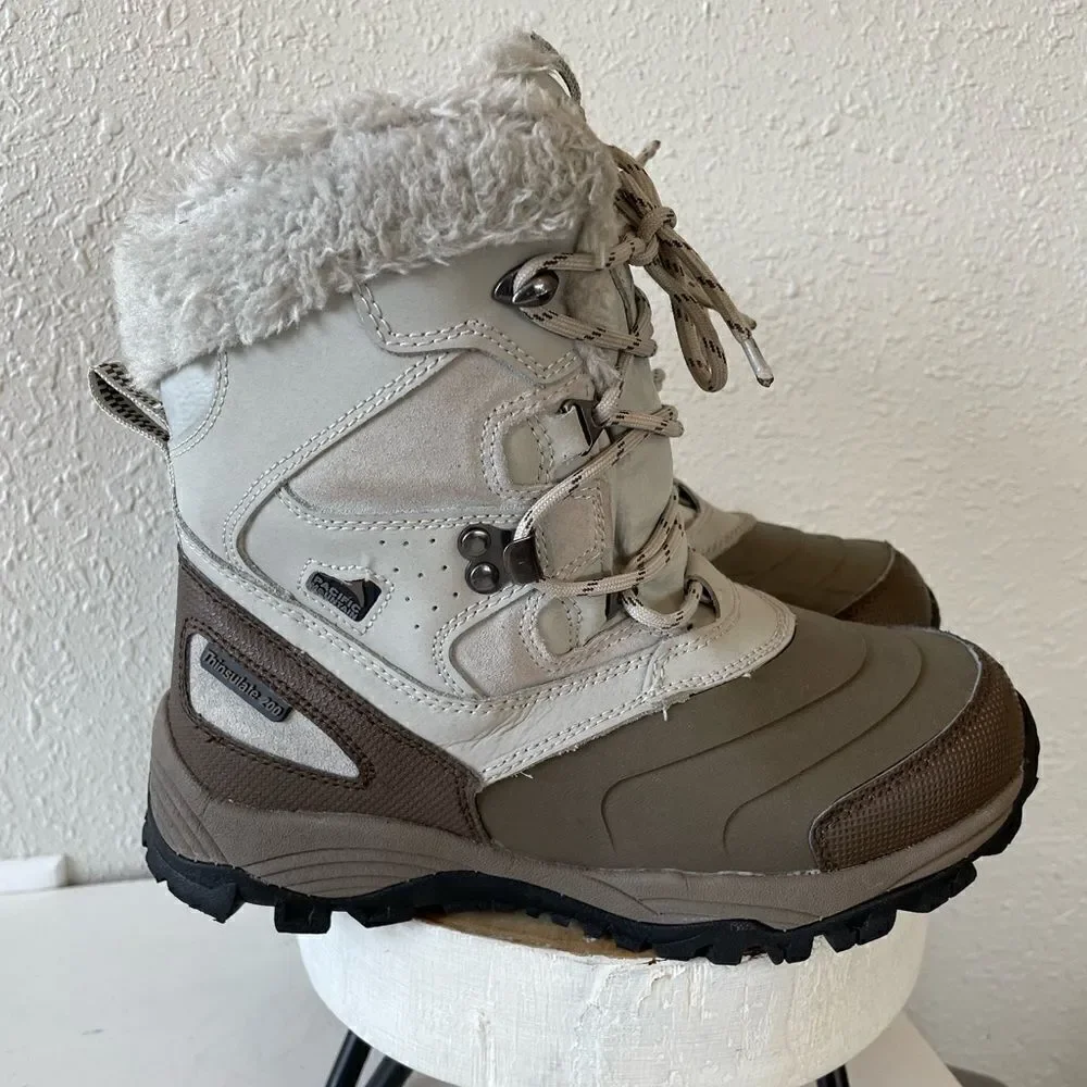 Pacific Mountain Women's Steppe Water-Resistant Winter Fashion Snow Boots Size 4
